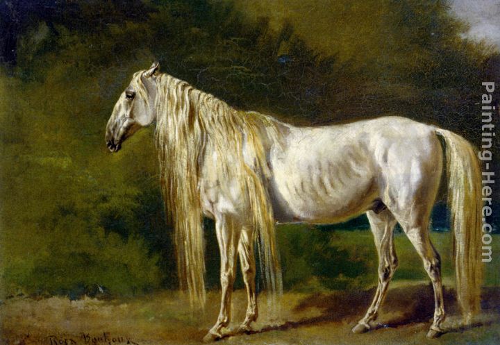 Le Cheval Blanc painting - Rosa Bonheur Le Cheval Blanc art painting